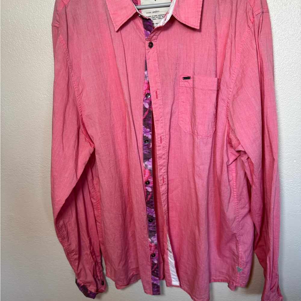 Guess Pink Shirt with Floral Lining
